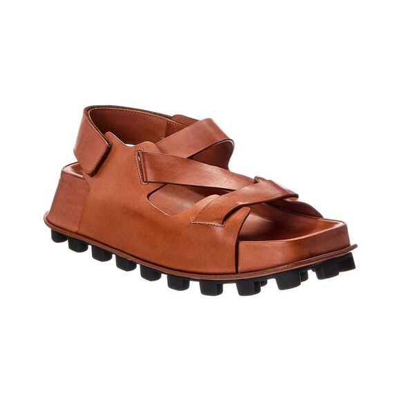 Tod’S Leather Sandal, Brown - Picture 1 of 5